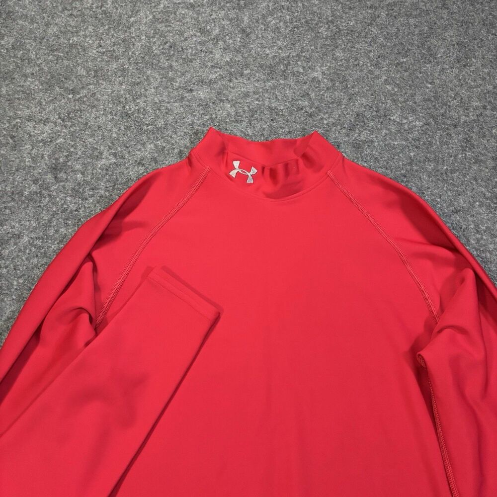 Under Armour Compression Shirt Size Medium Metal Long Sleeve Mock Neck